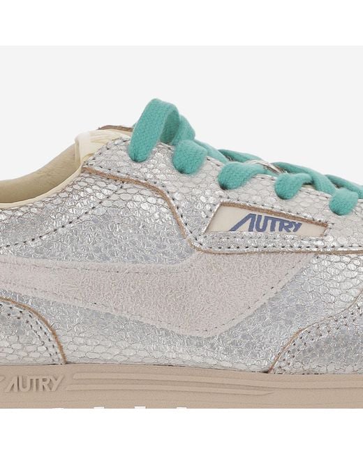 Autry Gray Sneakers Windspin Low Leather Trainers