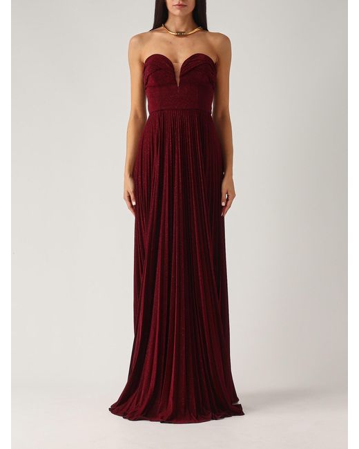 Elisabetta Franchi Red Viscose Dress