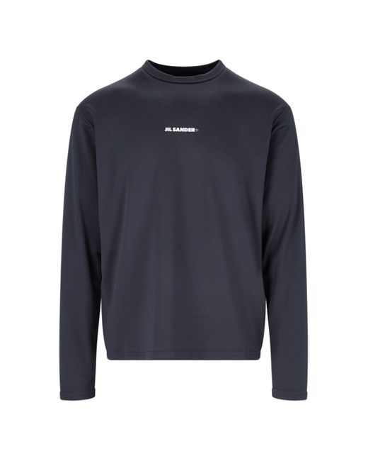 Jil Sander Blue Logo T-Shirt for men