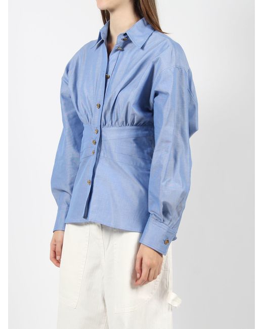 Etro Blue Oxford Cotton Shirt