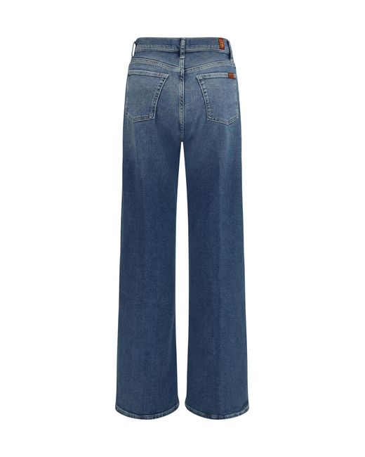 7 For All Mankind Blue Jeans Denim Cotton