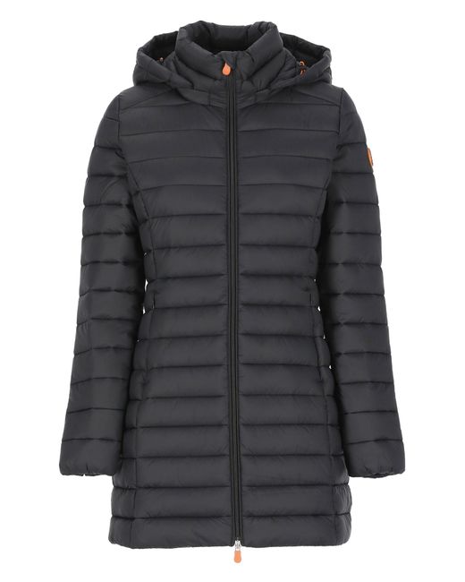 Save The Duck Black Carol Long Padded Jacket