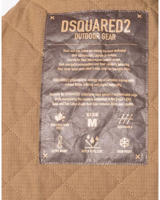 DSquared² Natural Reversible Quilted Vest Jacket Clothing Coats for men