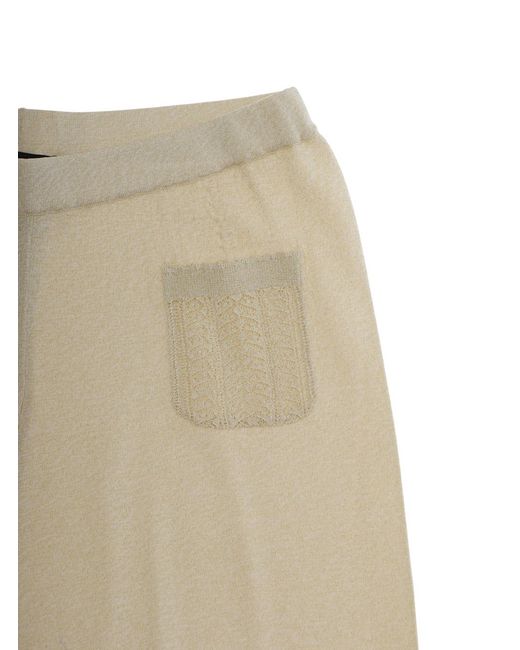 Emporio Armani Natural Trousers Girls Elastic Waist Viscose