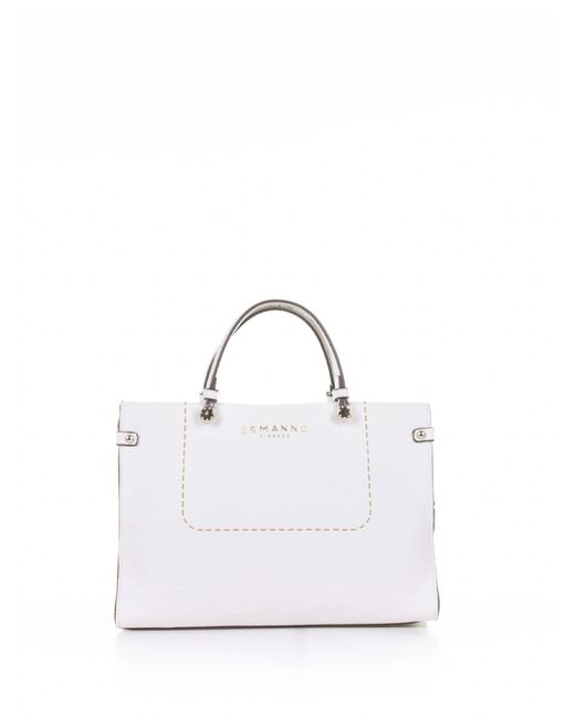 Ermanno Scervino White Petra Small Leather Handbag