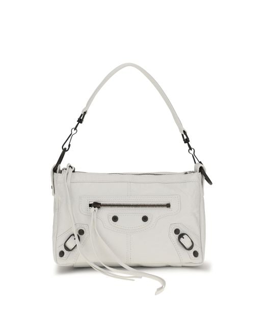 Balenciaga Gray Handbag Le City Moto Mini Lambskin Handbags