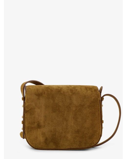 Soeur Brown Bellissima Mini Suede Crossbody Bag