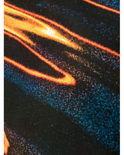 BLUE SKY INN Black Printed Swimming Trunks for men