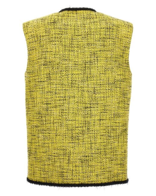 MSGM Yellow Tweed Vest