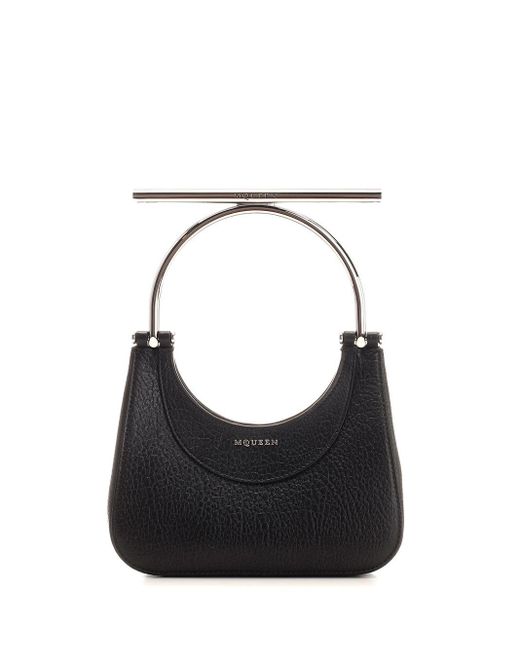 Alexander McQueen Black T-Bar Hand Bag