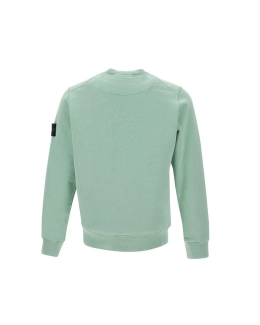 Stone Island Green Cotton Sweatshirt for men