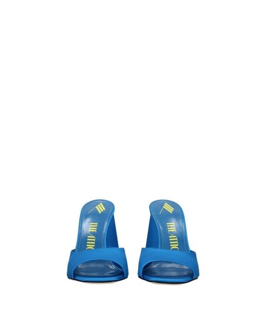 The Attico Blue Satin Platform Sandals