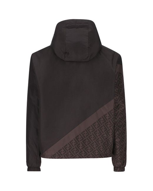 Fendi Black Reversible Windbreaker Jacket for men