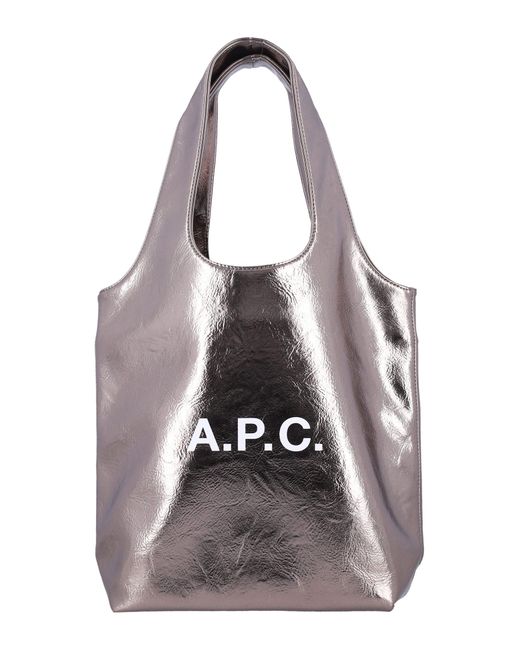A.P.C. White Ninon Small Tote Bag for men