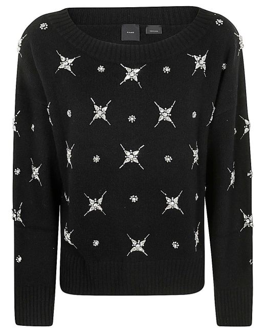 Pinko Black Scottish Fold Cashmere Mix Sweater