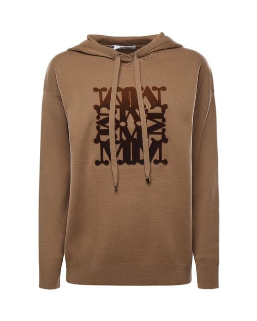 Max Mara Brown Sweaters Virgin Wool