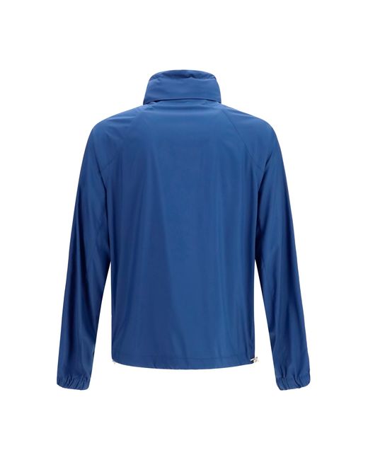 Brunello Cucinelli Blue Zip-Up Jacket Polyester for men