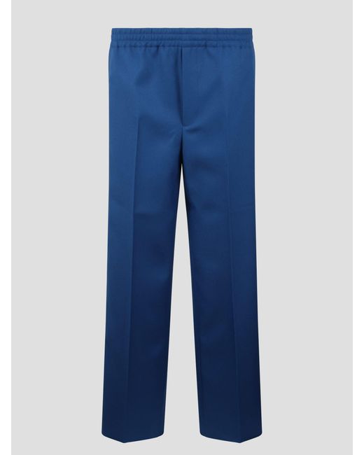 Gucci Blue Fluid Drill Trousers for men