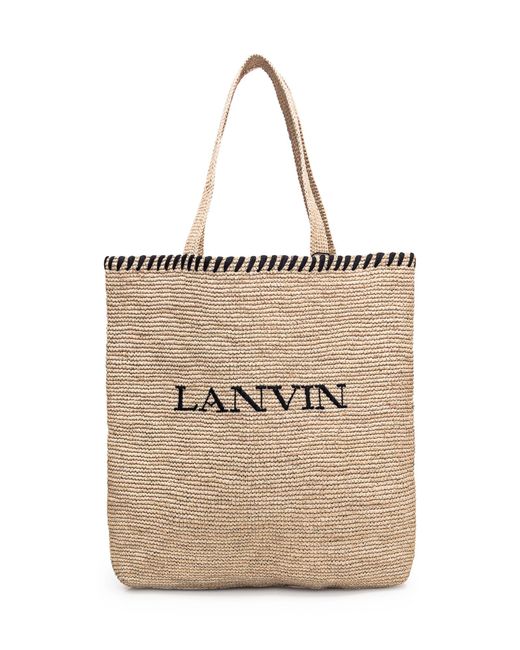 Lanvin Natural Rafia Tote Bag for men