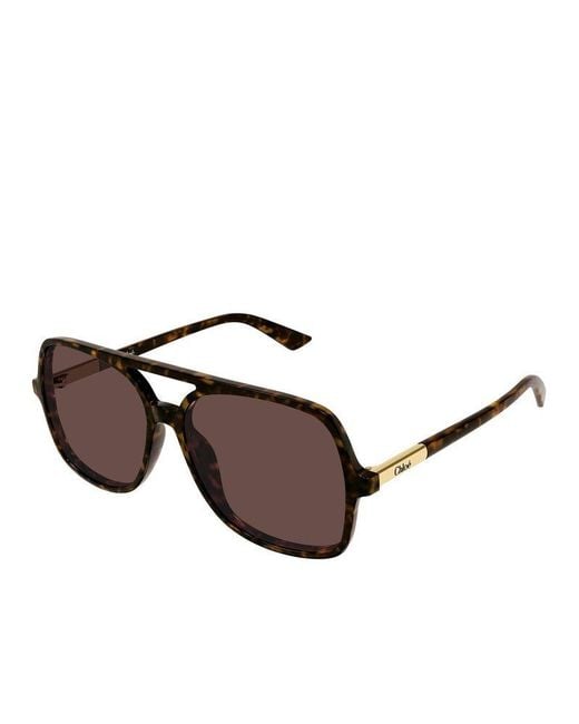 Chloé Brown Chloe Sunglasses Havana- Recycled Acetate Eyewear