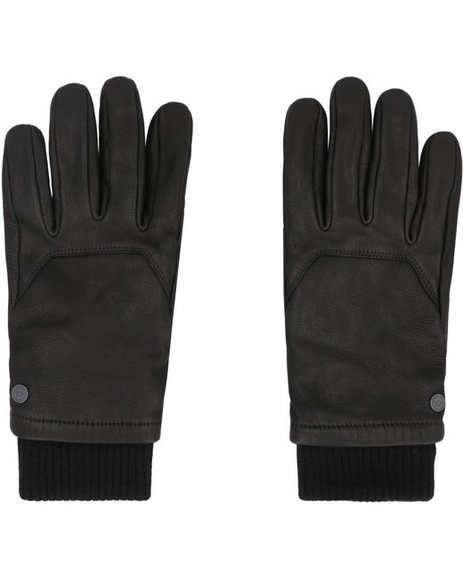 Canada Goose Black Workman Leather Gloves for men