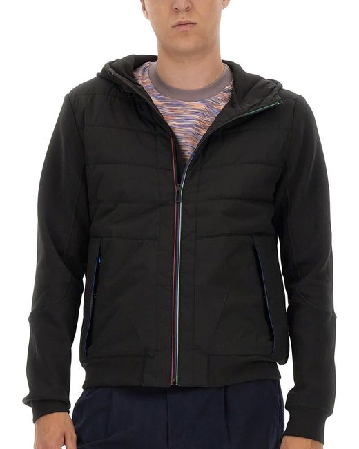 PS by Paul Smith Black Hooded Jacket for men