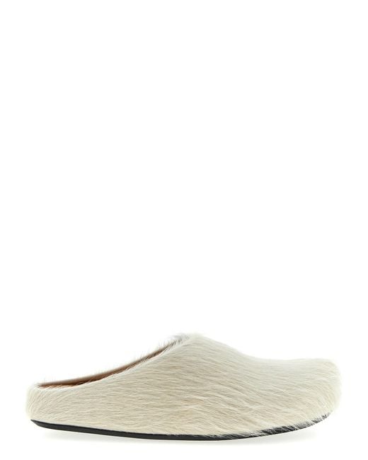 Marni White 'Fussbett' Sabots for men