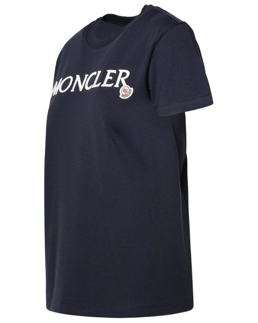 Moncler Blue Cotton T-Shirt