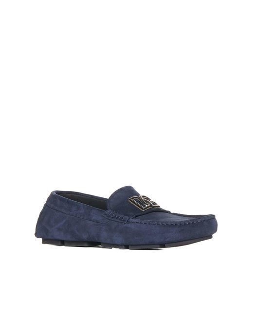 Dolce & Gabbana Blue Flat Shoes for men