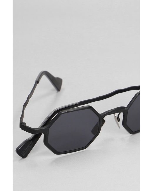 Kuboraum Gray Z19 Sunglasses In Black Metal Alloy