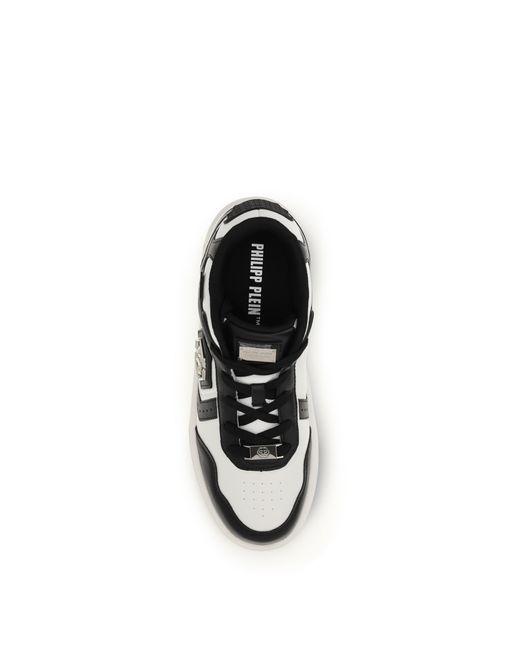 Philipp Plein Black Sneakers Sk8R Calf Leather- Upper Trainers for men