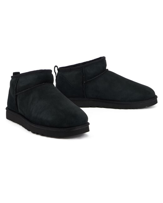 Ugg Black Boots Classic Ultra Mini Montonesuede for men