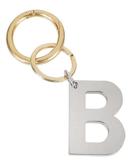 Balenciaga Brass Keyholder in Metallic Lyst