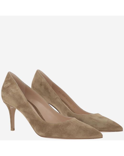 Gianvito Rossi Natural Pumps Suede Leather