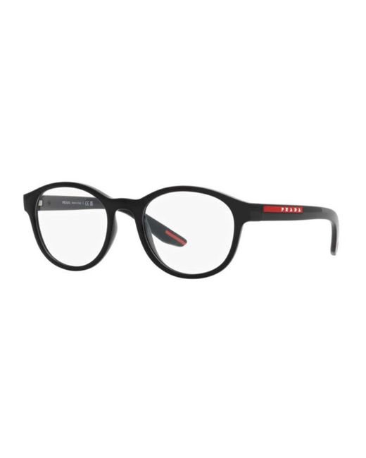 Prada Sport Brown Eyeglasses Round Full Rim, Frame And Clear Demo Lenses Lens Ps07Pv1Ab1O1 for men