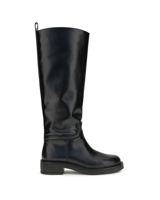Stuart Weitzman Black Celia Leather Boots
