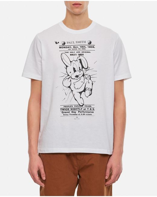 Paul Smith White Rabbit Poster T-Shirt for men