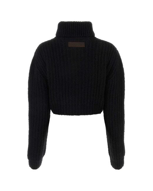DSquared² Black Wool Blend Sweater