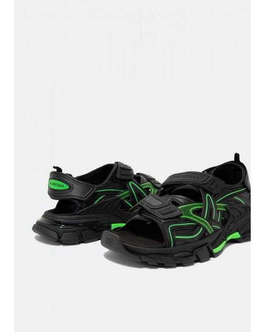 Balenciaga Black Track Sandal Fluo