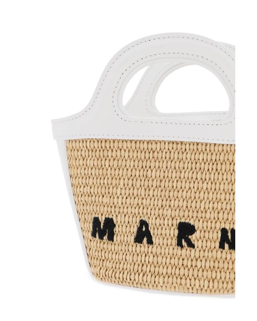Marni White Tropicalia Micro Bucket Bag