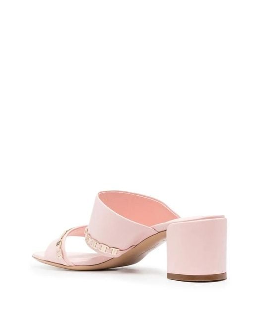Ferragamo Pink Ferragamo Vara Chain Sandals