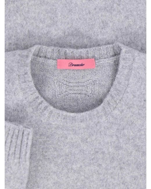 Drumohr Gray Wool Sweater for men
