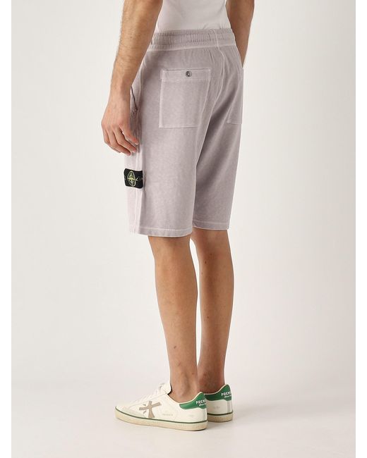 Stone Island Natural Felpa Bermuda Bermuda for men