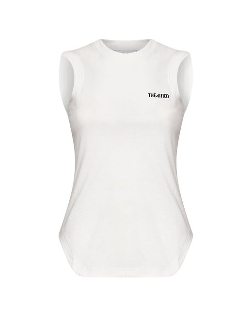 The Attico White Cotton Jersey "Reese" Tank Top