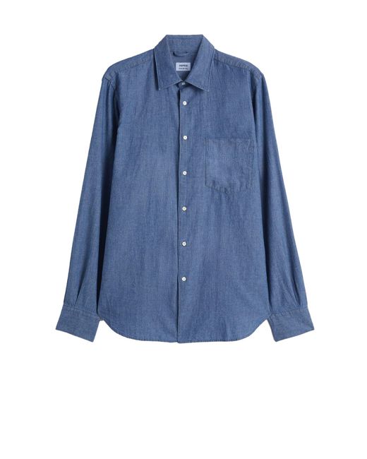 Aspesi Blue Shirt With Pocket for men