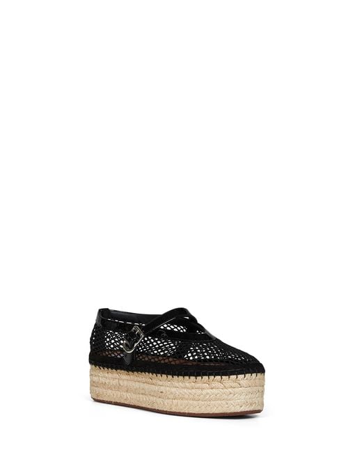 Alaïa Black Fishnet And Patent Leather Wedge Espadrilles
