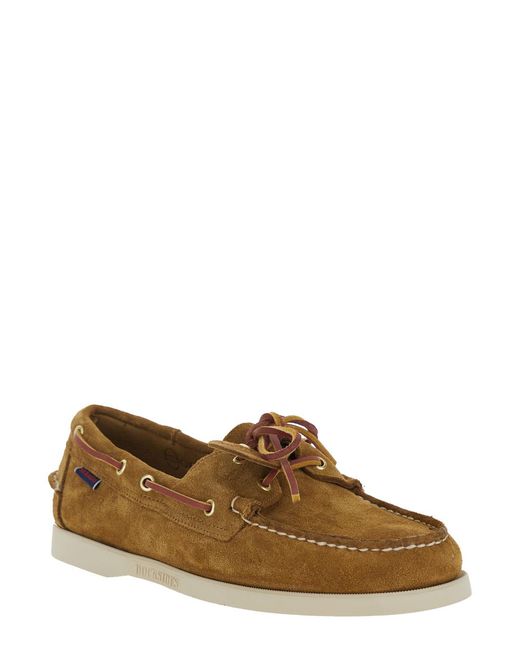 Sebago Brown Loafers Portland With Rounded Toe for men