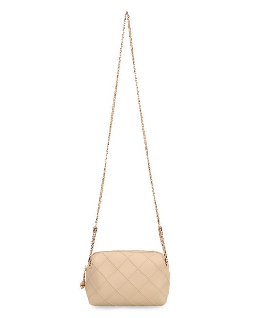 Tory Burch Natural Leather Crossbody Bag Fleming Lamb Shoulder