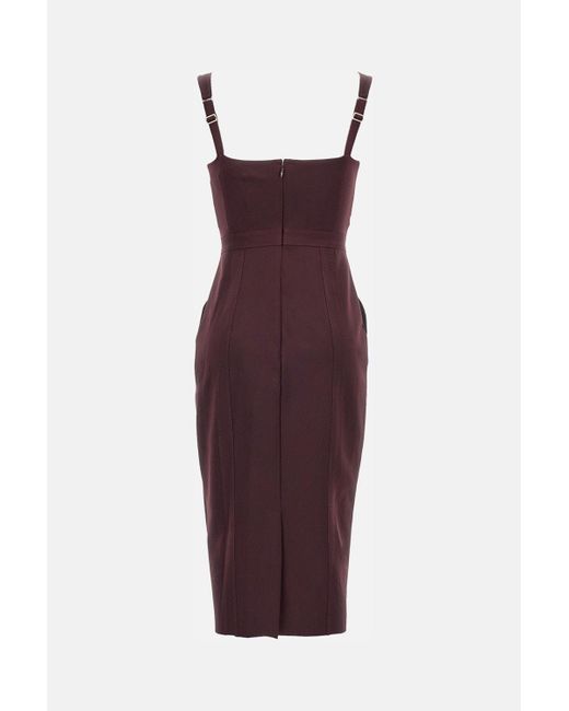 Elisabetta Franchi Purple Midi Dress