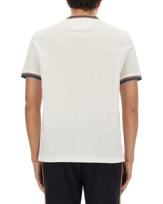 Paul Smith White Cotton T-Shirt for men